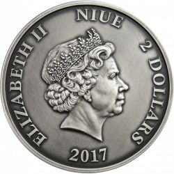 Аверс монеты Ниуэ, 2 доллара, 2017, Архитектура в Словакии - Романское искусство