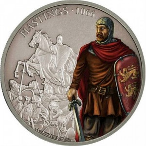 Реверс монеты Ниуэ, 2 доллара, 2018, Битвы изменившие историю - Битва при Гастингсе