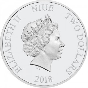 Аверс монеты Ниуэ, 2 доллара, 2018, Диснеевские злодеи - Стервелла Де Виль