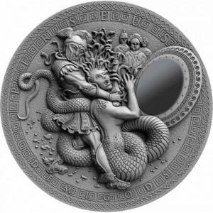 Реверс монеты Ниуэ, 2 доллара, 2018, Полубоги - Персей