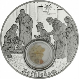 Реверс монеты Ниуэ, 2 доллара, 2018, Шаги Иисуса - Вифлеем