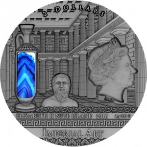 Аверс монеты Ниуэ, 2 доллара, 2018, Императорское искусство - Греция