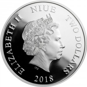 Аверс монеты Ниуэ, 2 доллара, 2018, Доктор Кто: 11 сезон