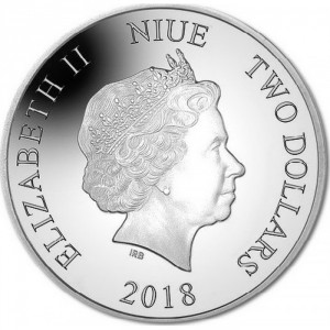 Аверс монеты Ниуэ, 2 доллара, 2018, Фландрский мак