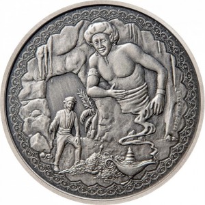 Реверс монеты Ниуэ, 2 доллара, 2019, Тысяча и одна ночь - Алладин