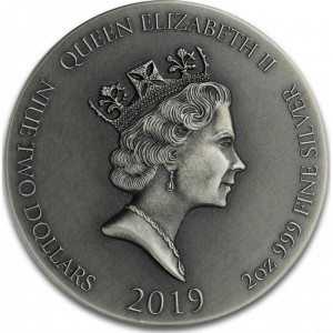 Аверс монеты Ниуэ, 2 доллара, 2019, Библия - Терновый венец