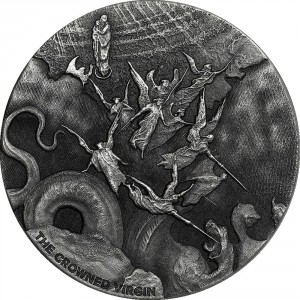 Реверс монеты Ниуэ, 2 доллара, 2019, Библия - Коронование Богоматери