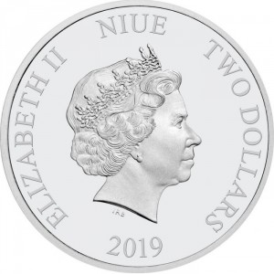 Аверс монеты Ниуэ, 2 доллара, 2019, Дисней - Спящая красавица