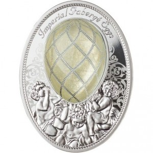 Реверс монеты Ниуэ, 2 доллара, 2019, Яйца Фаберже - Яйцо с бриллиантовой решеткой