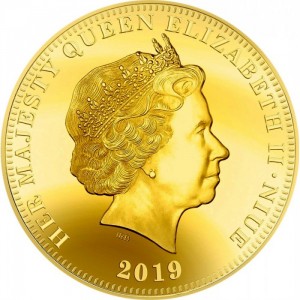 Аверс монеты Ниуэ, 2 доллара, 2019, 75 лет освобождению Парижа
