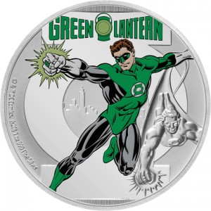 Реверс монеты Ниуэ, 2 доллара, 2020, DC Comics - Лига справедливости /Зелёный Фонарь/