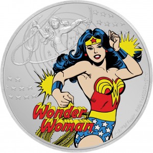 Реверс монеты Ниуэ, 2 доллара, 2020, DC Comics - Лига справедливости /Чудо-женщина/