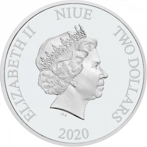 Аверс монеты Ниуэ, 2 доллара, 2020, Дисней - Винни-Пух и Тигра