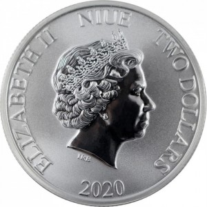 Аверс монеты Ниуэ, 2 доллара, 2020, Парк Юрского периода