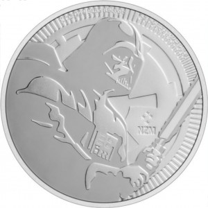 Реверс монеты Ниуэ, 2 доллара, 2020, Звёздные войны - Дарт Вейдер