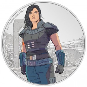 Реверс монеты Ниуэ, 2 доллара, 2021, Звездные войны: Мандалорец - Кара Дюн