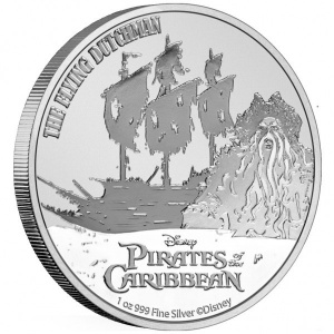 Реверс монеты Ниуэ, 2 доллара, 2021, Пираты Карибского моря. Летучий голландец