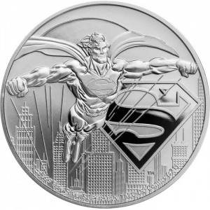 Реверс монеты Ниуэ, 2 доллара, 2021, DC Comics - Супермен /круг/
