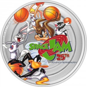 Реверс монеты Ниуэ, 2 доллара, 2021, 25 лет Space Jam