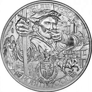 Реверс монеты Ниуэ, 2 доллара, 2021, Робин Гуд /Brilliant uncirculated/