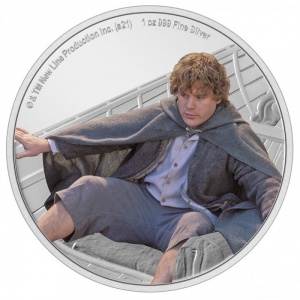 Реверс монеты Ниуэ, 2 доллара, 2021, Властелин колец - Сэмуайз Гэмджи