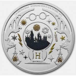 Реверс монеты Ниуэ, 2 доллара, 2021, Гарри Поттер - Поздравления с праздниками