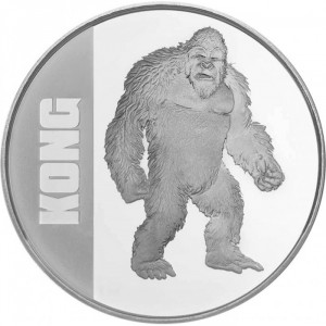 Реверс монеты Ниуэ, 2 доллара, 2021, Годзилла против Конга - Конг