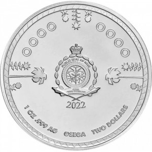 Аверс монеты Ниуэ, 2 доллара, 2022, Ежик Соник - Ежик Соник