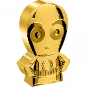 Реверс монеты Ниуэ, 2 доллара, 2022, Чиби - Звёздные войны /C-3PO/
