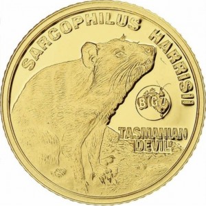 Реверс монеты Ниуэ, 2 доллара 50 центов, 2018, Большая семерка Австралии - Тасманийский дьявол