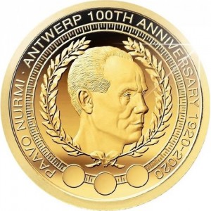Реверс монеты Ниуэ, 2 доллара 50 центов, 2020, 100 лет летним Олимпийским играм 1920