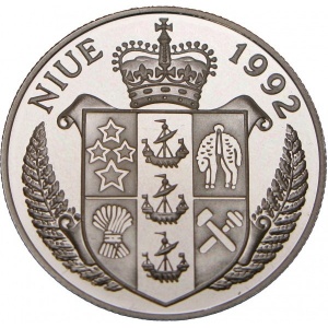 Аверс монеты Ниуэ, 5 долларов, 1992, HMS Bounty