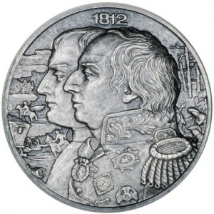Реверс монеты Ниуэ, 5 долларов, 2012, Война 1812г - Кутузов