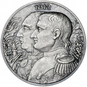 Реверс монеты Ниуэ, 5 долларов, 2012, Война 1812г - Наполеон