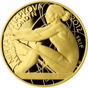 Реверс монеты Ниуэ, 5 долларов, 2013, Чемпионы олимпийских игр 2012 из Чехии - Мирослава Кнапкова