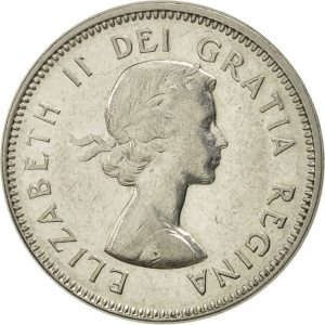 Аверс монеты Канада, 5 центов, 1963-1964