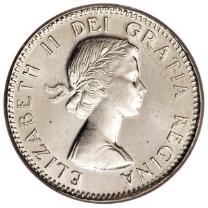 Аверс монеты Канада, 10 центов, 1953-1964