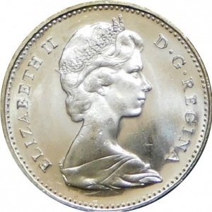 Аверс монеты Канада, 10 центов, 1968