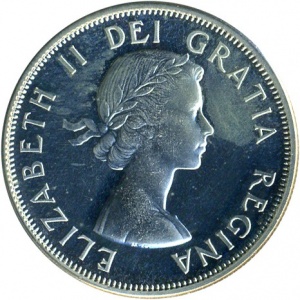 Аверс монеты Канада, 50 центов, 1959-1964