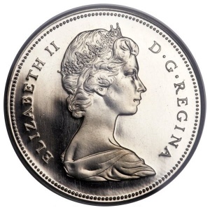 Аверс монеты Канада, 50 центов, 1968-1976