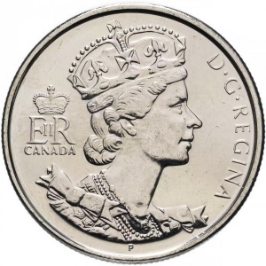 Аверс монеты Канада, 50 центов, 2002, 50 лет правлению Королевы Елизаветы II /1952-2002/