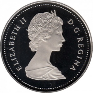 Аверс монеты Канада, 1 доллар, 1978-1987