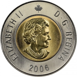 Аверс монеты Канада, 2 доллара, 2003-2006