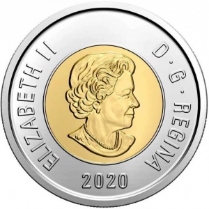 Аверс монеты Канада, 2 доллара, 2012-2022