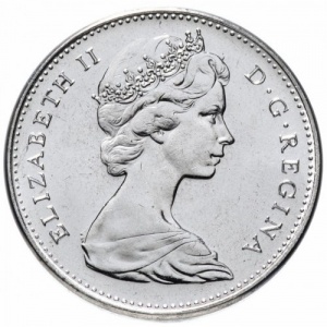 Аверс монеты Канада, 5 центов, 1967, 100 лет Конфедерации Канада