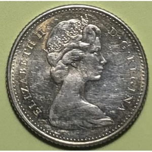 Аверс монеты Канада, 10 центов, 1967, 100 лет Конфедерации Канада /Серебро 0.500/