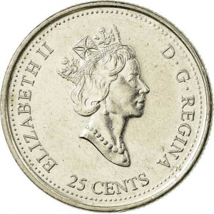 Аверс монеты Канада, 25 центов, 2000, Креативность