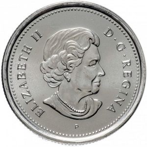 Аверс монеты Канада, 25 центов, 2005, 100 лет провинции Альберта