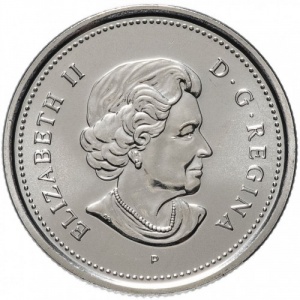 Аверс монеты Канада, 25 центов, 2005, 100 лет провинции Саскачеван