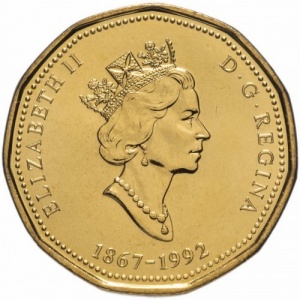 Аверс монеты Канада, 1 доллар, 1992, Парламент